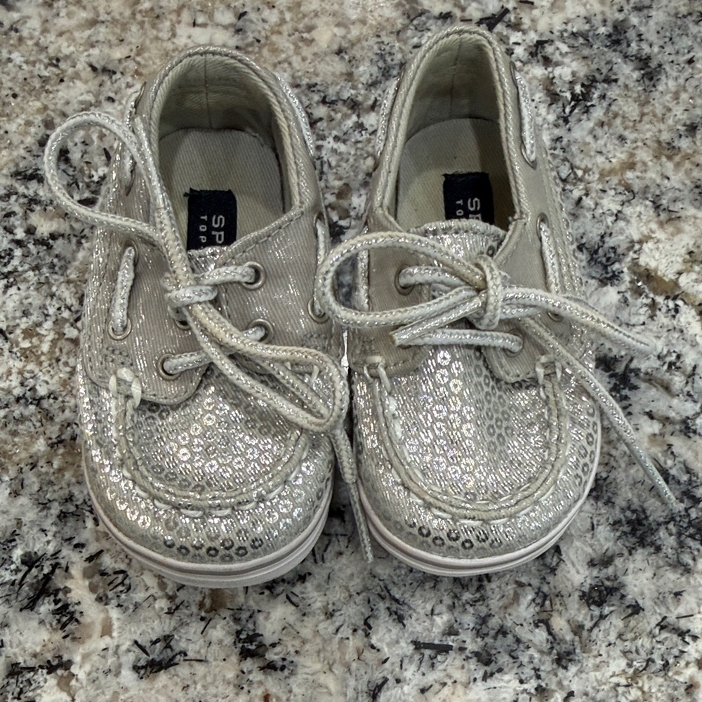 Sperry Kids Silver Sneakers